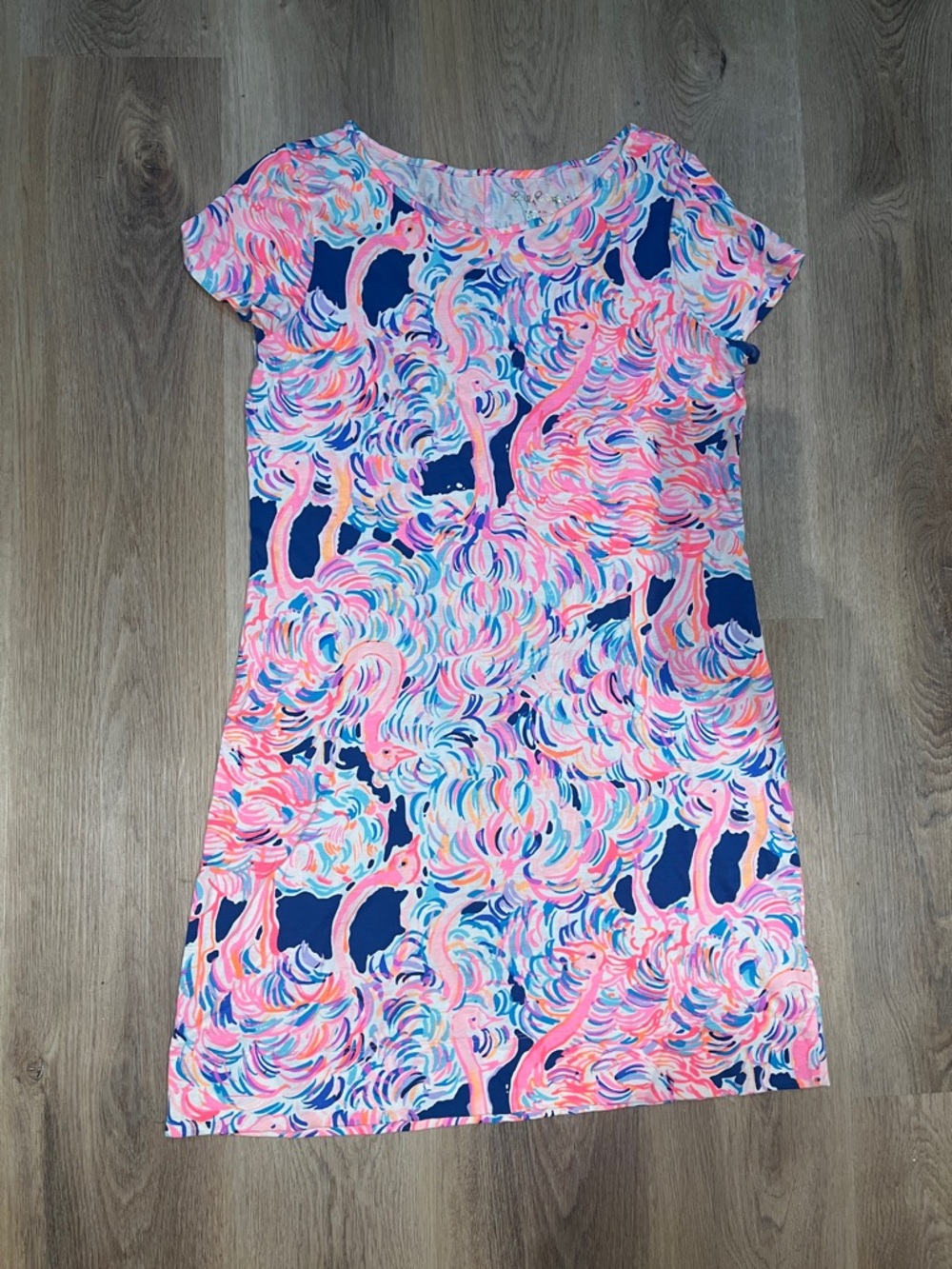 Lilly Pulitzer Marlowe Tee Shirt Pima Cotton Dress “ Head in the Sand” -Medium - Picture 2 of 5
